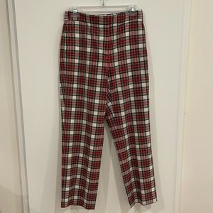 JCREW Wool Blend Tartan Ankle Pants